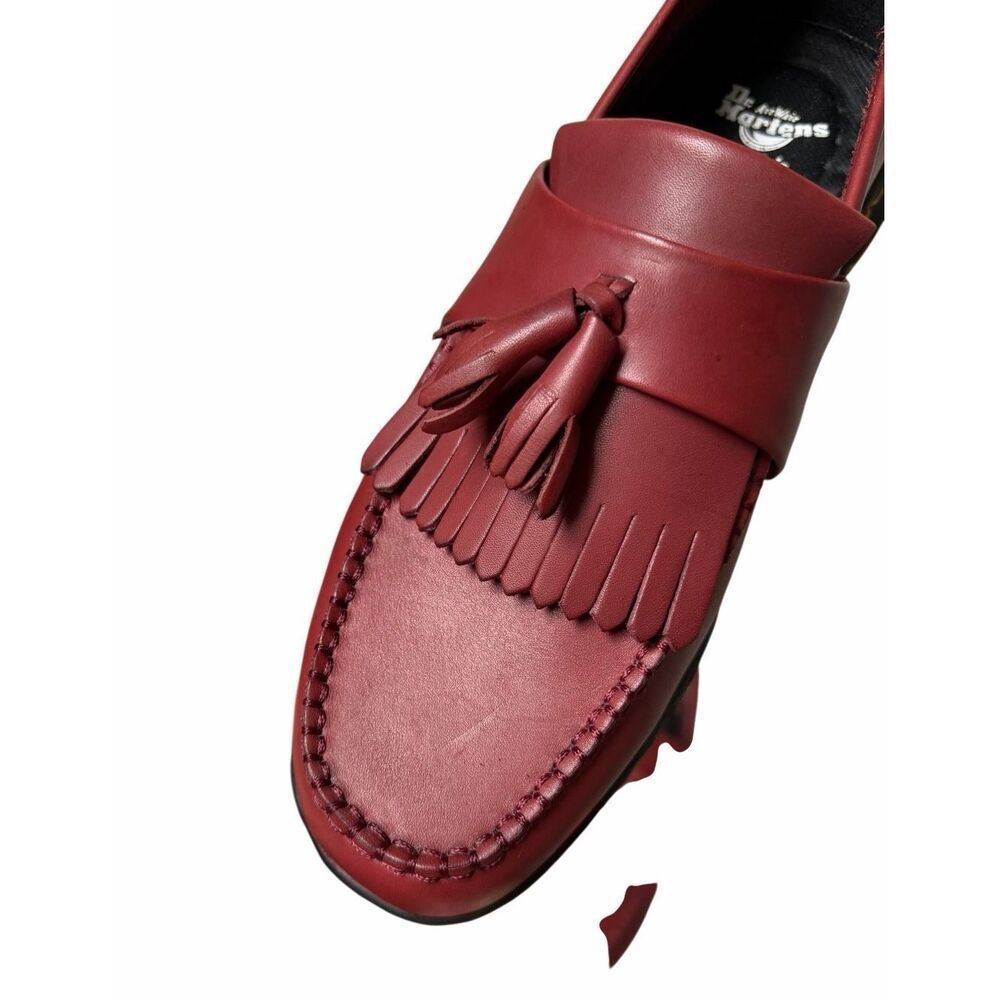 Dr Martens Loafers Unisex Adults Edison Temperley Cherry Red Men’s 9 Women’s 10 - Picture 8 of 10
